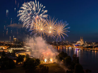 Feuerwerk im Rheinpark Köln