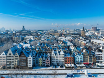Kölner Altstadt bei Schnee