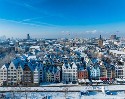 Kölner Altstadt bei Schnee
